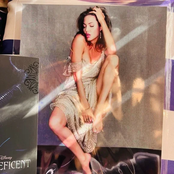 Angelina Jolie Autographed 8x10 w/ C.O.A. another 8x10 photo unsigned and book